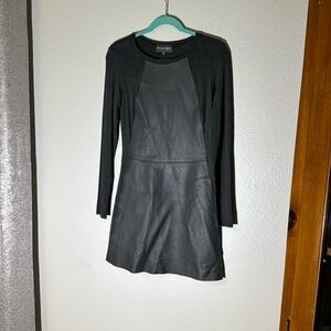 Michael Stars Shantelle Grey Leather front dress size S